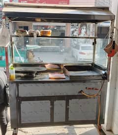 Fast Food setup for sale shawarma and burger Counter steel