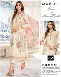 3 pcs women's unstitched linen digital printed Suit