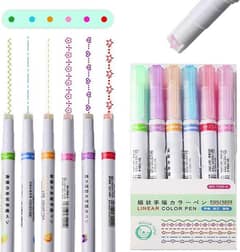 6 PCs Curve Highlighter Pen Set