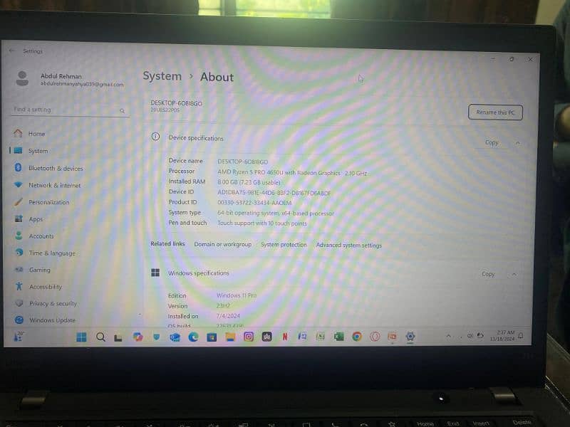 Lenovo Thinkpad T14 Gen 1 Touch screen 2