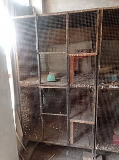 5.6 ft cage for sale. . each box of measurements 2.6ft 3ft. . 6 pcs