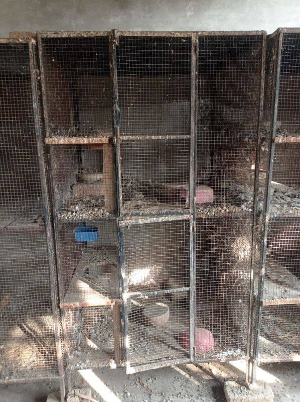 5.6 ft cage for sale. . each box of measurements 2.6ft 3ft. . 6 pcs 4