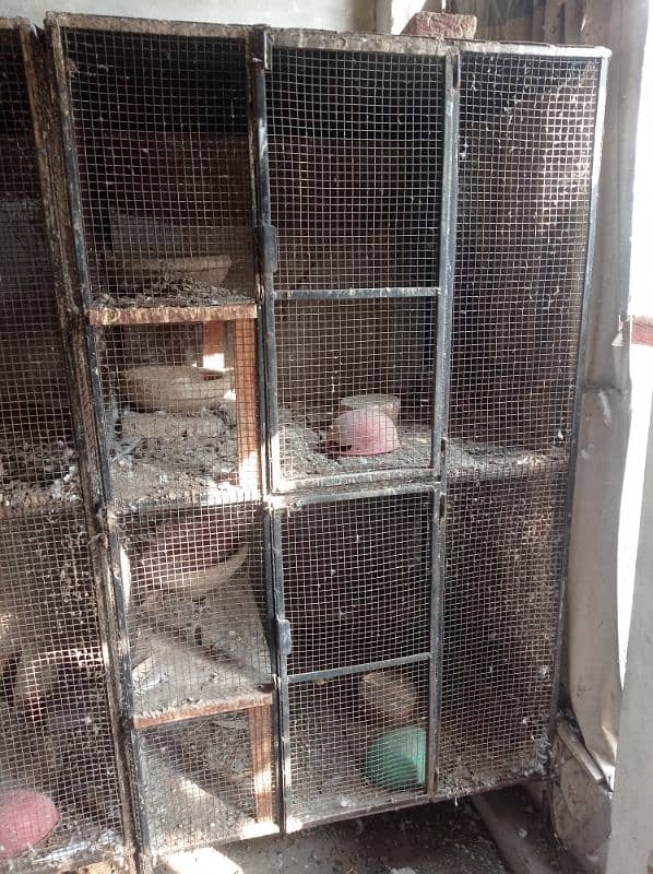 5.6 ft cage for sale. . each box of measurements 2.6ft 3ft. . 6 pcs 5