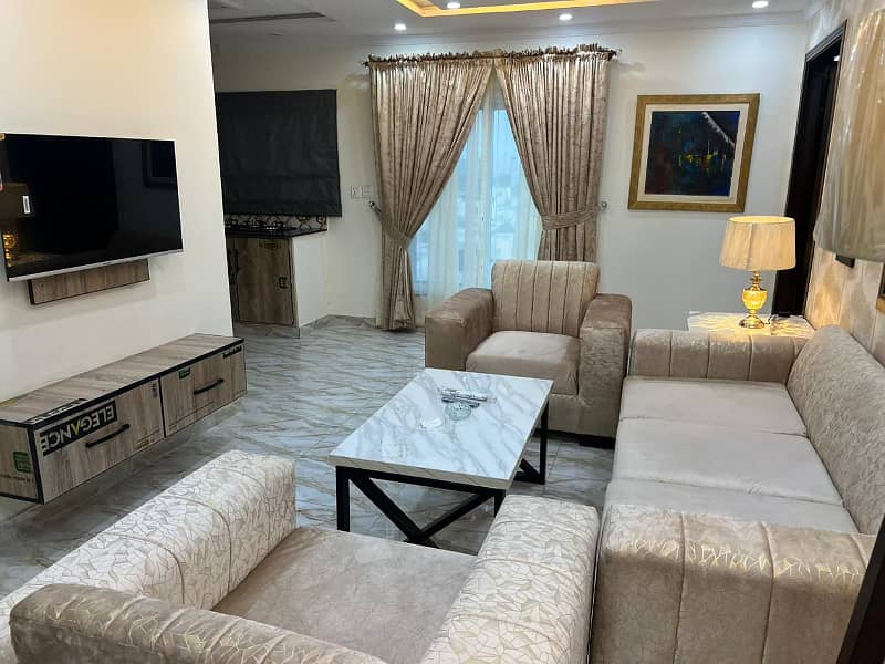 1-Bed Fully Furnished Flat For Rent Hot Location Near Surahi Chowk Sector D Bahria Town Lahore 3