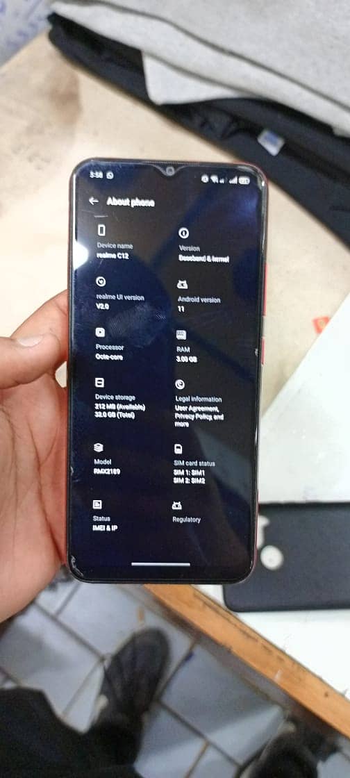 Realme c 12 with box 1