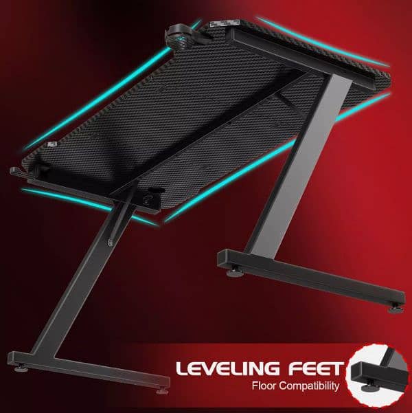 Gaming Table Z Shaped - Black 1