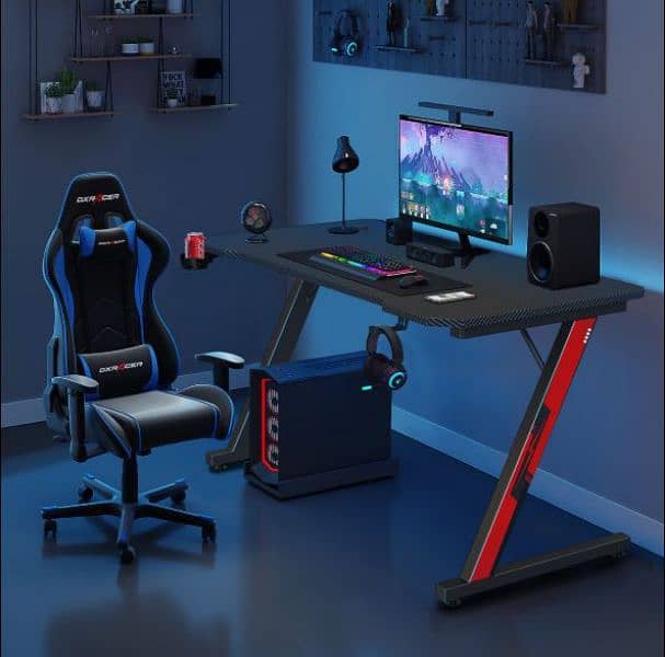 Gaming Table Z Shaped - Black 2