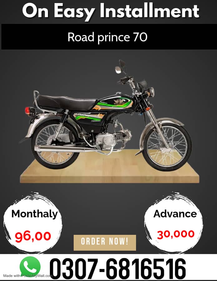 Road Prince RP 70 Passion 2024 on Easy Installment 0