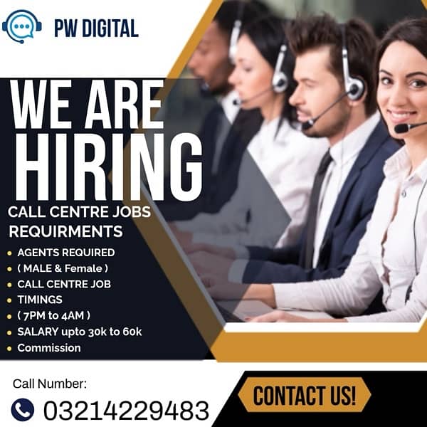 Call Center job l Office job l Sales job l Good Salary and comission 0