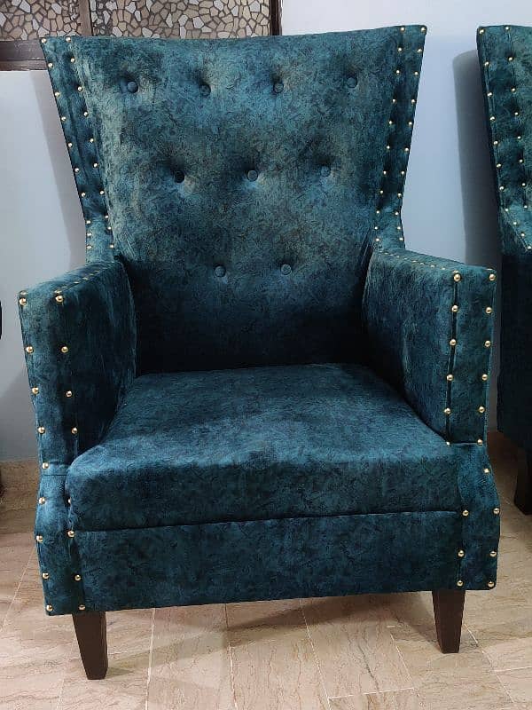 Brand New Turquoise Sofa Chairs Pair (Set of 2) - Luxury & Comfortable 2