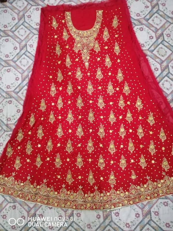 pure cora work red nikah or barat maxi unstitch 0