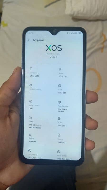 infinix note x663 {6/128} pta approved 6