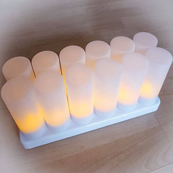 Rechargeable LED Candle TeaLight (Set of 12) - Flameless LED Candles 4