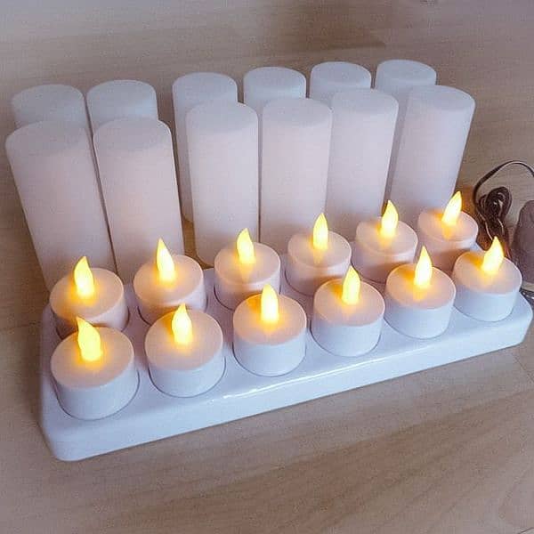 Rechargeable LED Candle TeaLight (Set of 12) - Flameless LED Candles 5