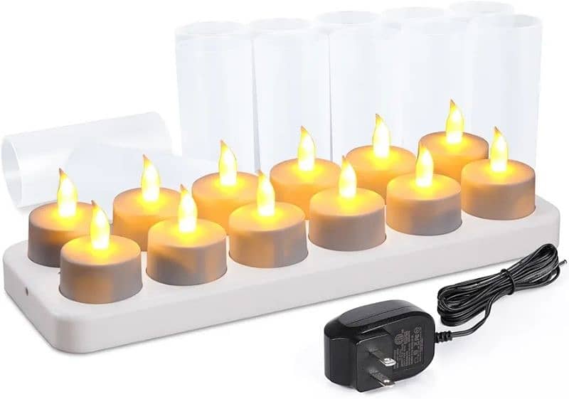 Rechargeable LED Candle TeaLight (Set of 12) - Flameless LED Candles 7