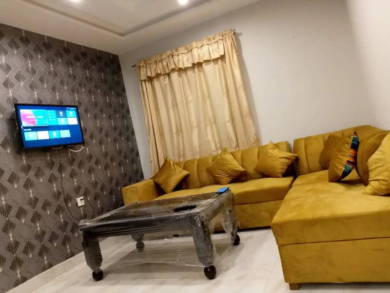 Daily basis one bed furnished flat for rent in sector E 4