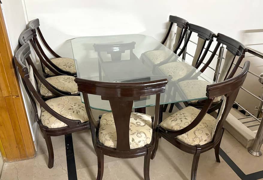 Urgent Sale – Dining Table with 8 Chairs 0