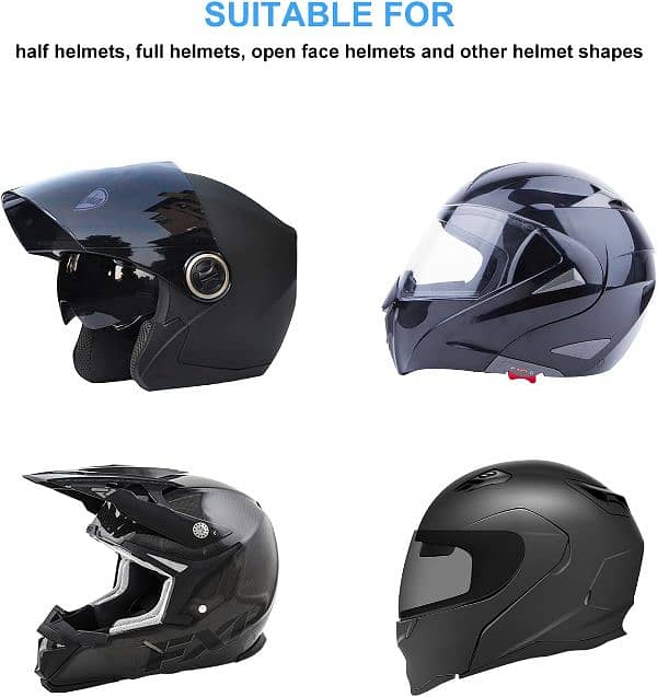 Helmet Bluetooth Headset with HiFi Stereo Sound,,IPX7 Waterproof, 10