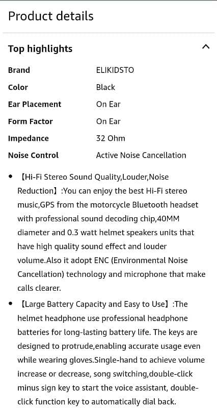 Helmet Bluetooth Headset with HiFi Stereo Sound,,IPX7 Waterproof, 11