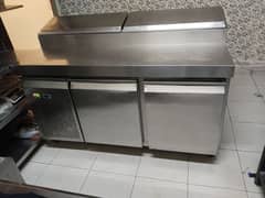 prep table with under counter chiller