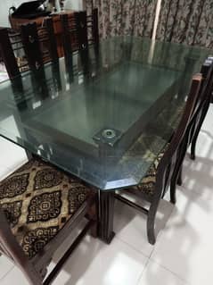 6 chair table set