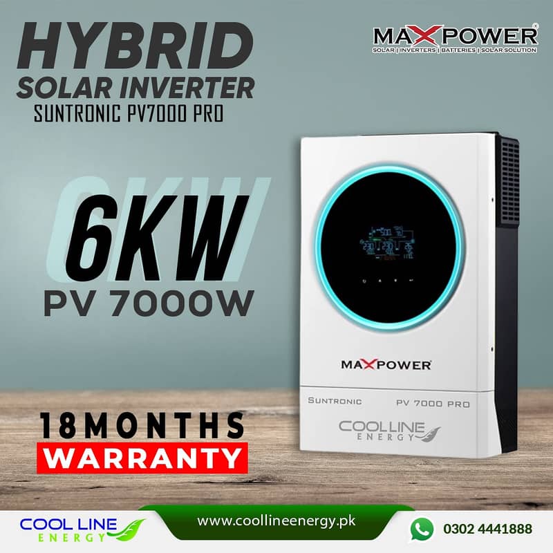 Maxpower 6kw Hybrid Inverter [ Suntronic pv7000 Pro ] 0