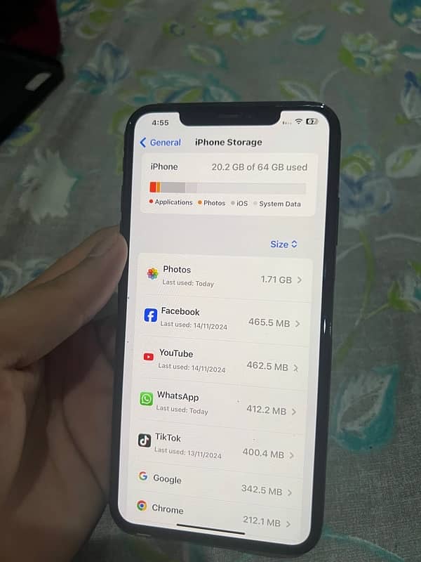 iphone xs max non pta /64/80% 4