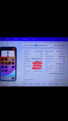 Iphone 11 pro max 256gb official PTA approve with box