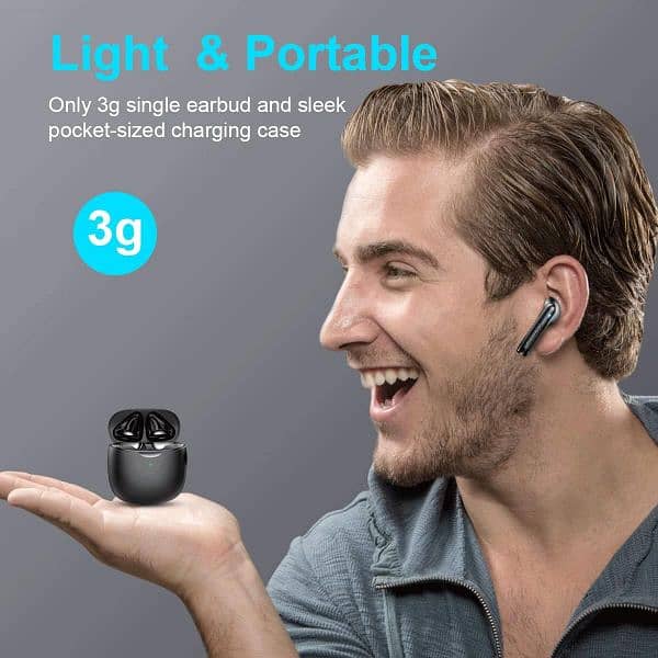 Wireless Earbuds (J51), Bluetooth 5.3 Earbuds, Noise Cancelling Mic, 3