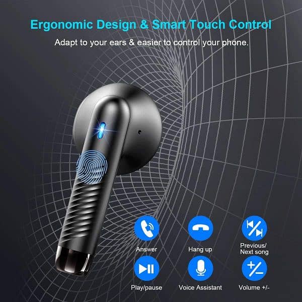 Wireless Earbuds (J51), Bluetooth 5.3 Earbuds, Noise Cancelling Mic, 5