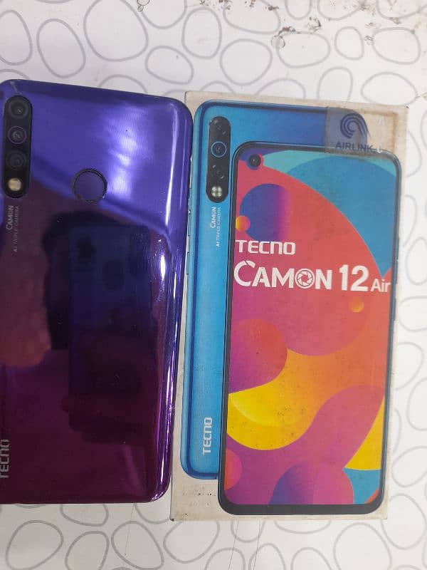 CAMON 12 4GB RAM 64GB MEMORY SET CHARGER AND BOX exchange bhi hojai ga 0