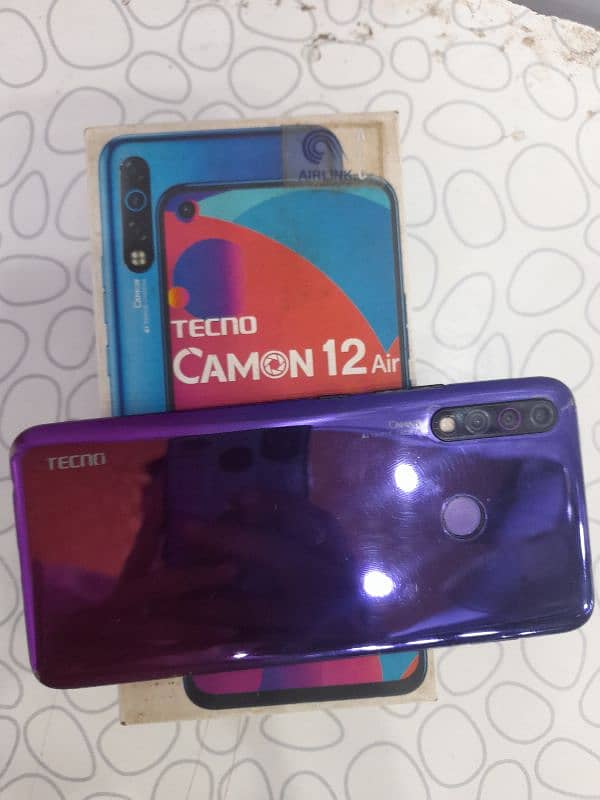 CAMON 12 4GB RAM 64GB MEMORY SET CHARGER AND BOX exchange bhi hojai ga 1