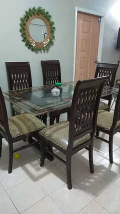 dining table and 6 chairs