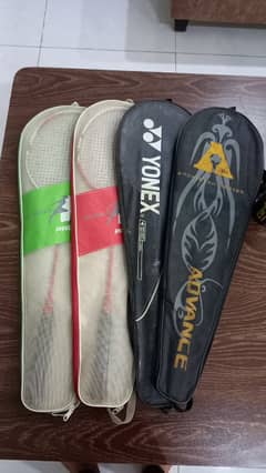 badminton rackets up for sale