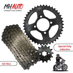 Chain Grari Set For CD 70 Full Induction 2 Year Granty