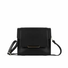 Stylish Black PU Leather Crossbody Bag for Women