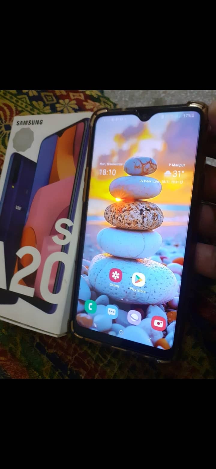 Samsung A20S full box 3_32  no fault not repair ۔ 0