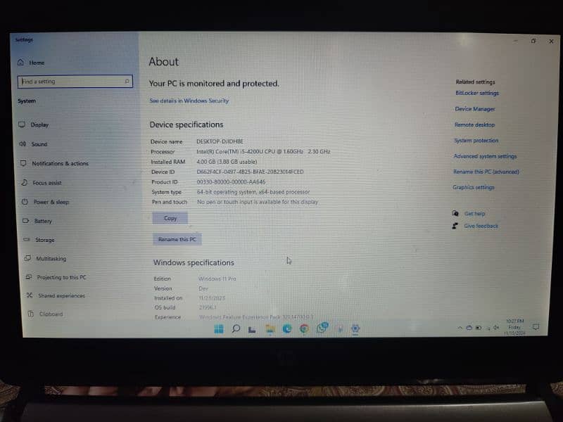 hp laptop 128 gb ssd good condition 1