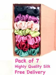 Silk Scrunchies | 7 Pack Of Silk Scrunchies | Scrunchies