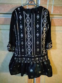 kids black kurti with grara