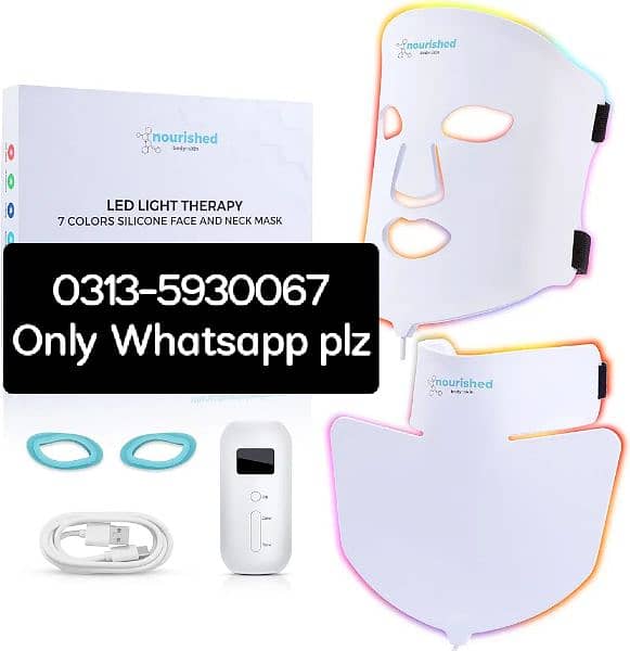 Led light therapy face mask 06 colour anti wrinkle skin rejuvenation 0