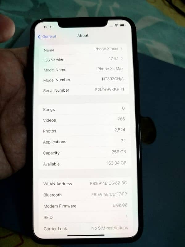 iPhone XS max 256 immaculate, non pta 3