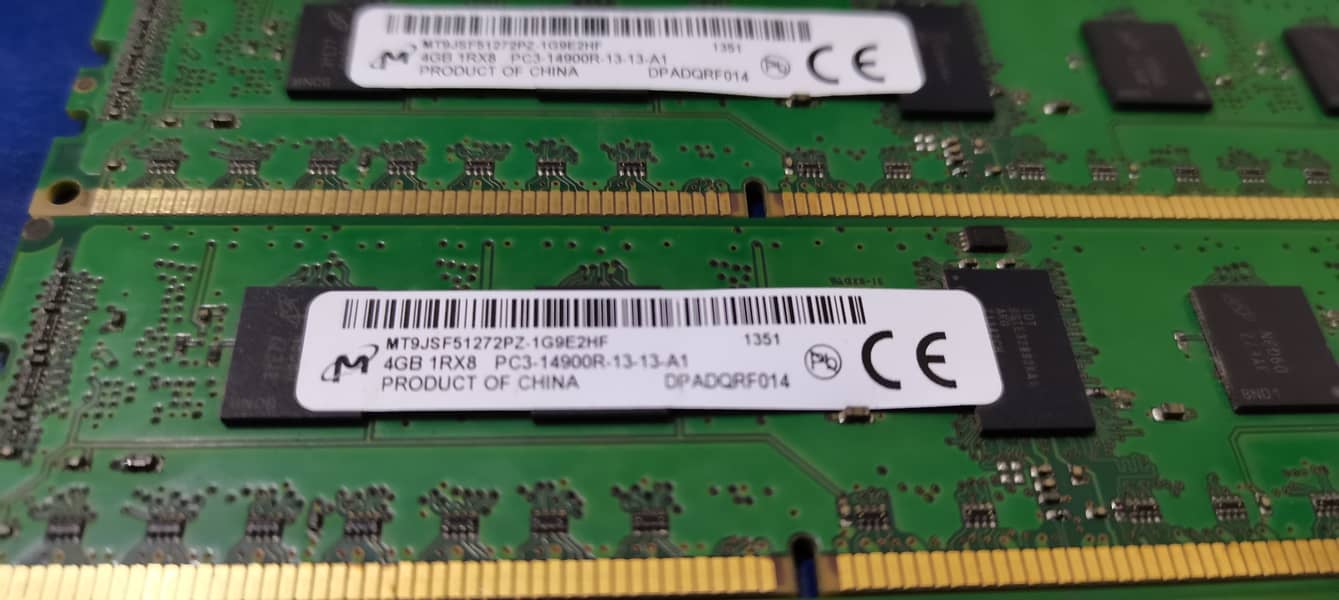 3 x 4GB DDR3-1866 ECC Ram (PC3-14900R) 3