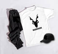 black and white Markhor T shirt