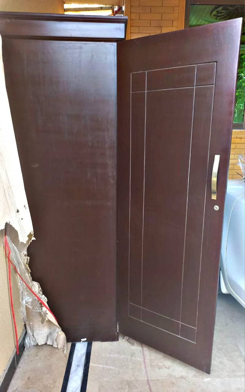 Dark brown cupboard// Wardrobe//Wooden Almair//2 Door Wardrobe 0