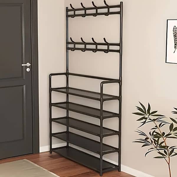 Elegant entry way organizer,shoe rack,cap and hat hanger, hanging hook 1