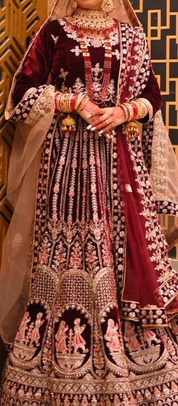 Fancy Bridal Lehnga with Complete Jewellery Set 0