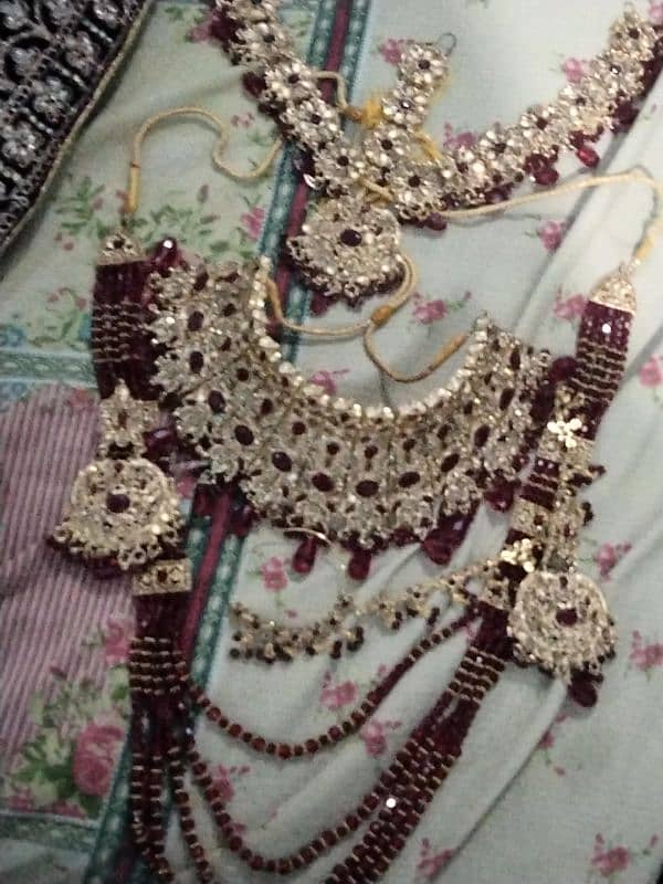 Fancy Bridal Lehnga with Complete Jewellery Set 7