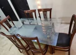 Dining table with 6 chairs for sale