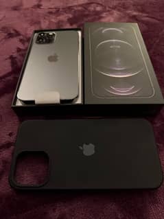 iPhone 12 Pro Max A2410 – 128GB Graphite, nano & eSIM Box + Free Case